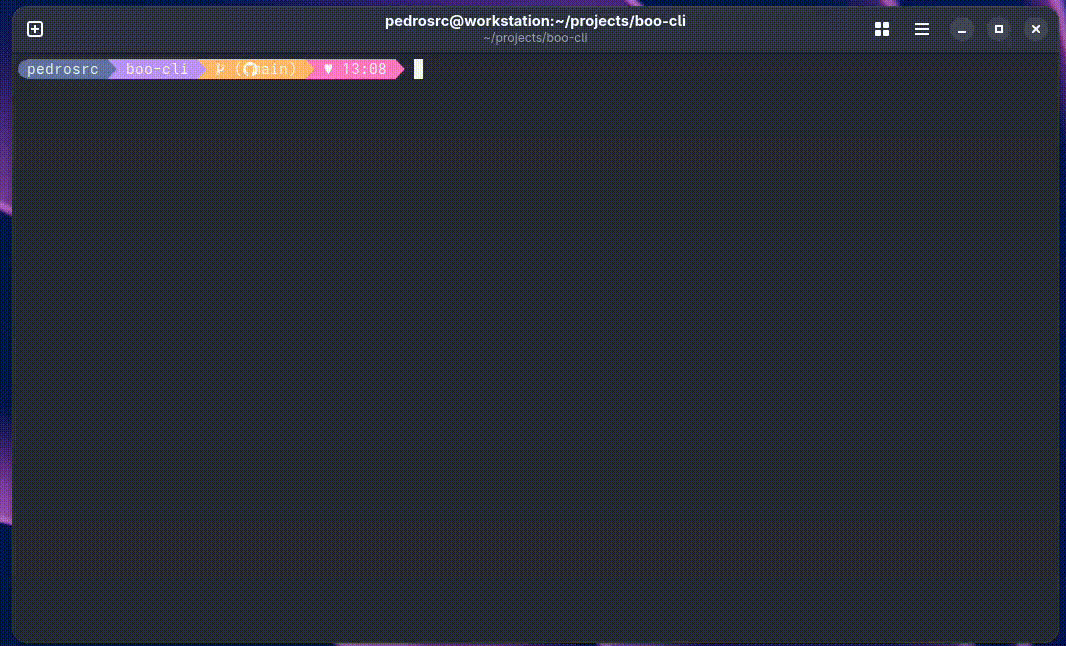 appresentation terminal with commands